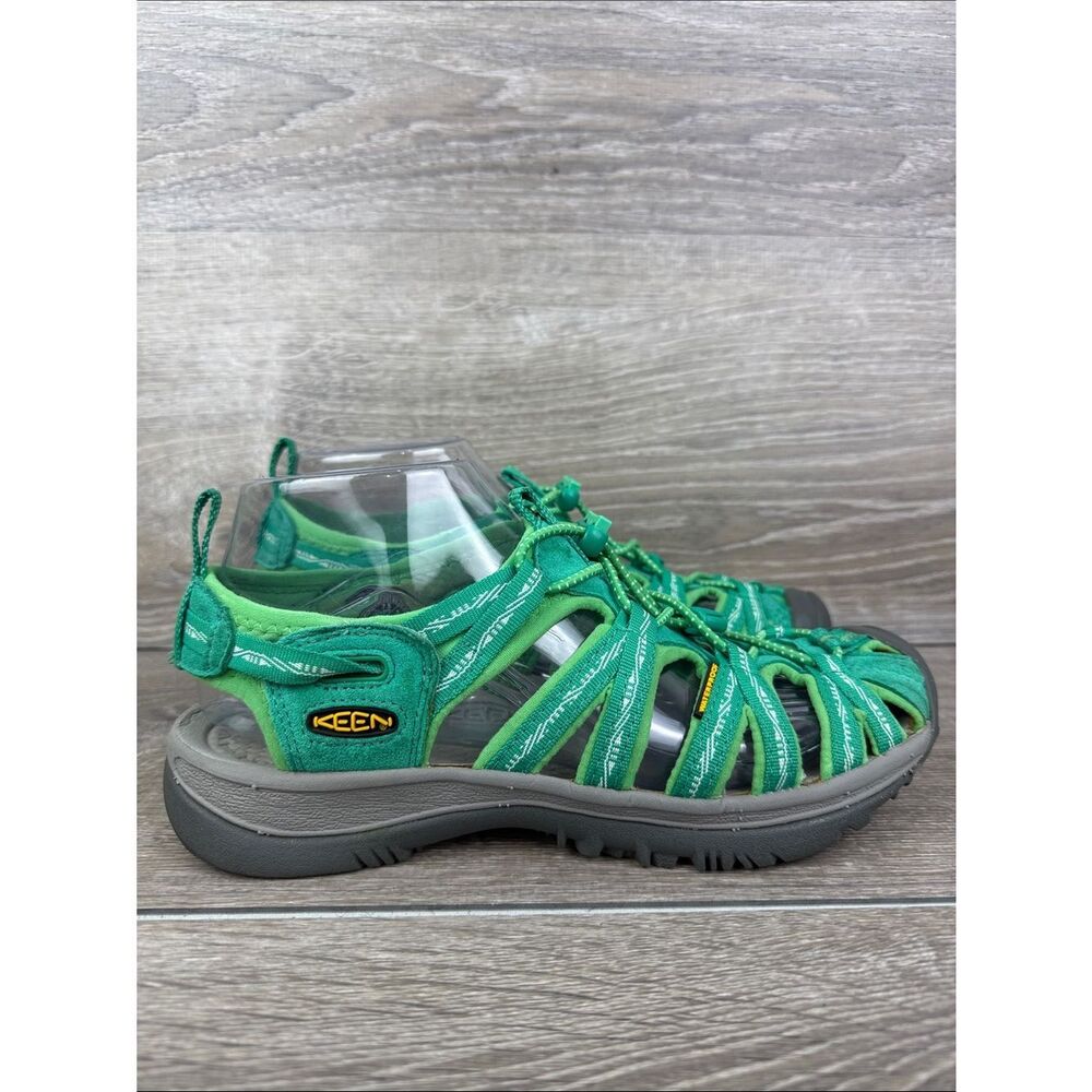 Keen Whisper Women’s Sz 7.5 Green Gray Waterproof Hoking Sandals